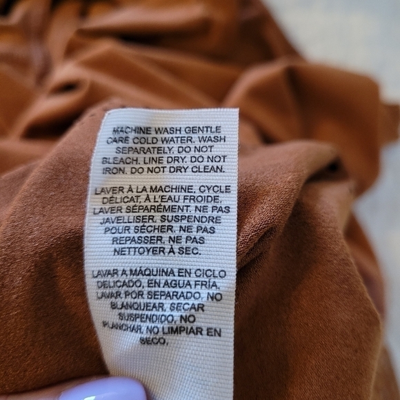 Nwt small faux suede shift dress high neck garage - Picture 12 of 12